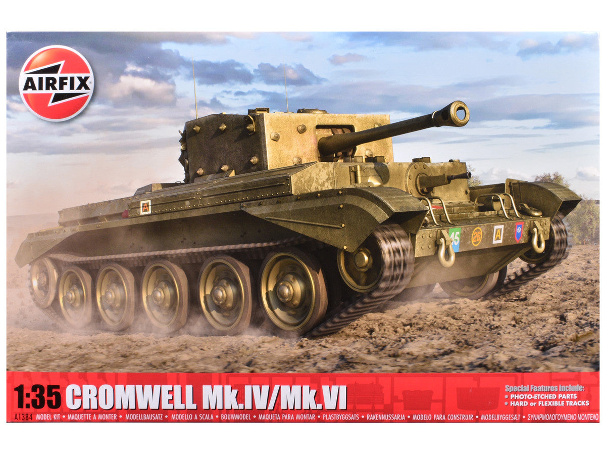 Level 3 Model Kit Cromwell Mk.IV / Mk.VI Cruiser Tank with 2 Scheme Options 1/35 Plastic Model Kit by Airfix Airfix