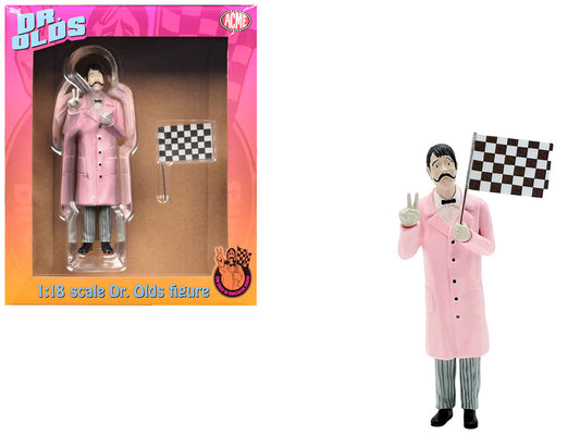 "Dr. Olds" Figure with Flag for 1/18 Scale Models by ACME Acme