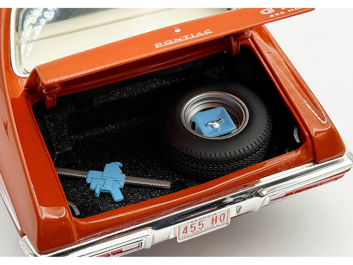 1972 Pontiac GTO LeMans Sundance Orange Metallic with GTO Stripes Limited Edition to 342 pieces Worldwide 1/18 Diecast Model Car by ACME-2