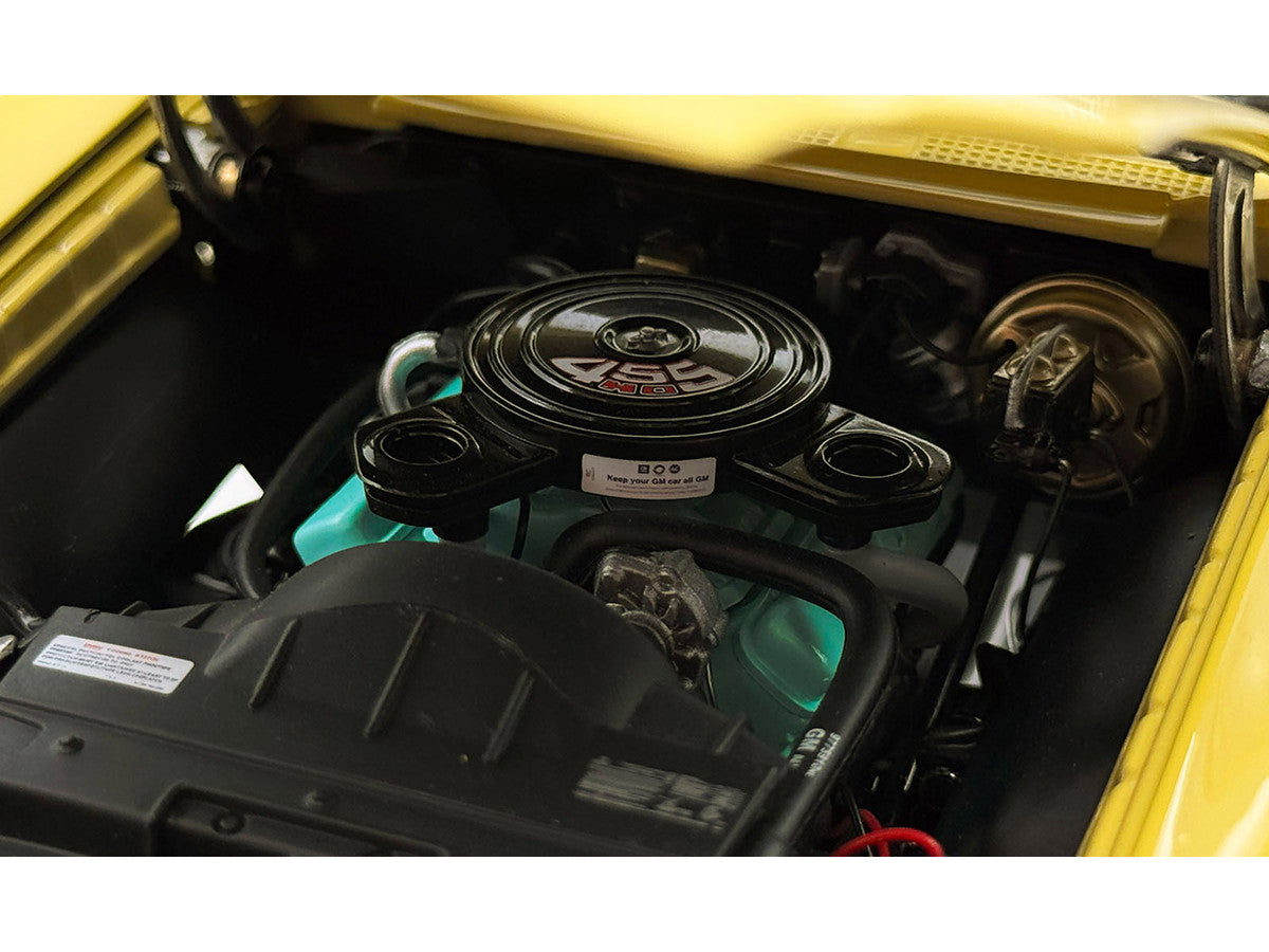 1972 Pontiac GTO LeMans Monarch Yellow with GTO Stripes and White Vinyl Top Limited Edition to 264 pieces Worldwide 1/18 Diecast Model Car by ACME-0