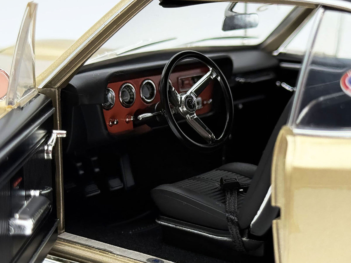 1966 Pontiac GTO "Car Craft Magazine Test Car" Gold Metallic with Black Top and Graphics Limited Edition to 300 pieces Worldwide 1/18 Diecast Model Car by ACME-2