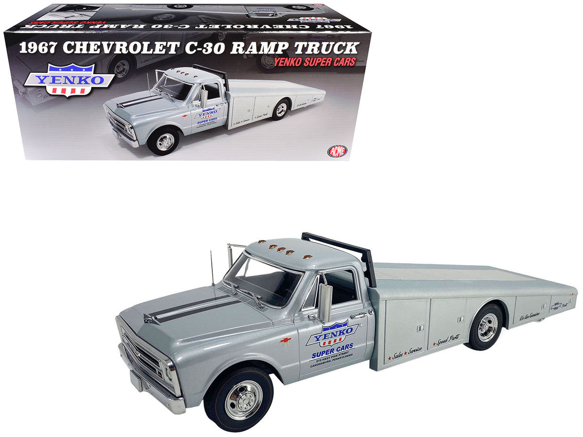 1967 Chevrolet C-30 Ramp Truck "Yenko Super Cars" Silver Metallic Limited Edition to 248 pieces Worldwide 1/18 Diecast Model Car by ACME-4