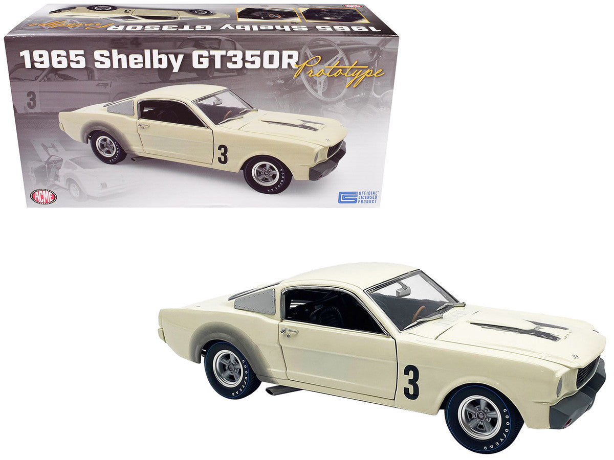 1965 Shelby GT350R Prototype #3 White Limited Edition to 312 pieces Worldwide 1/18 Diecast Model Car by ACME Acme