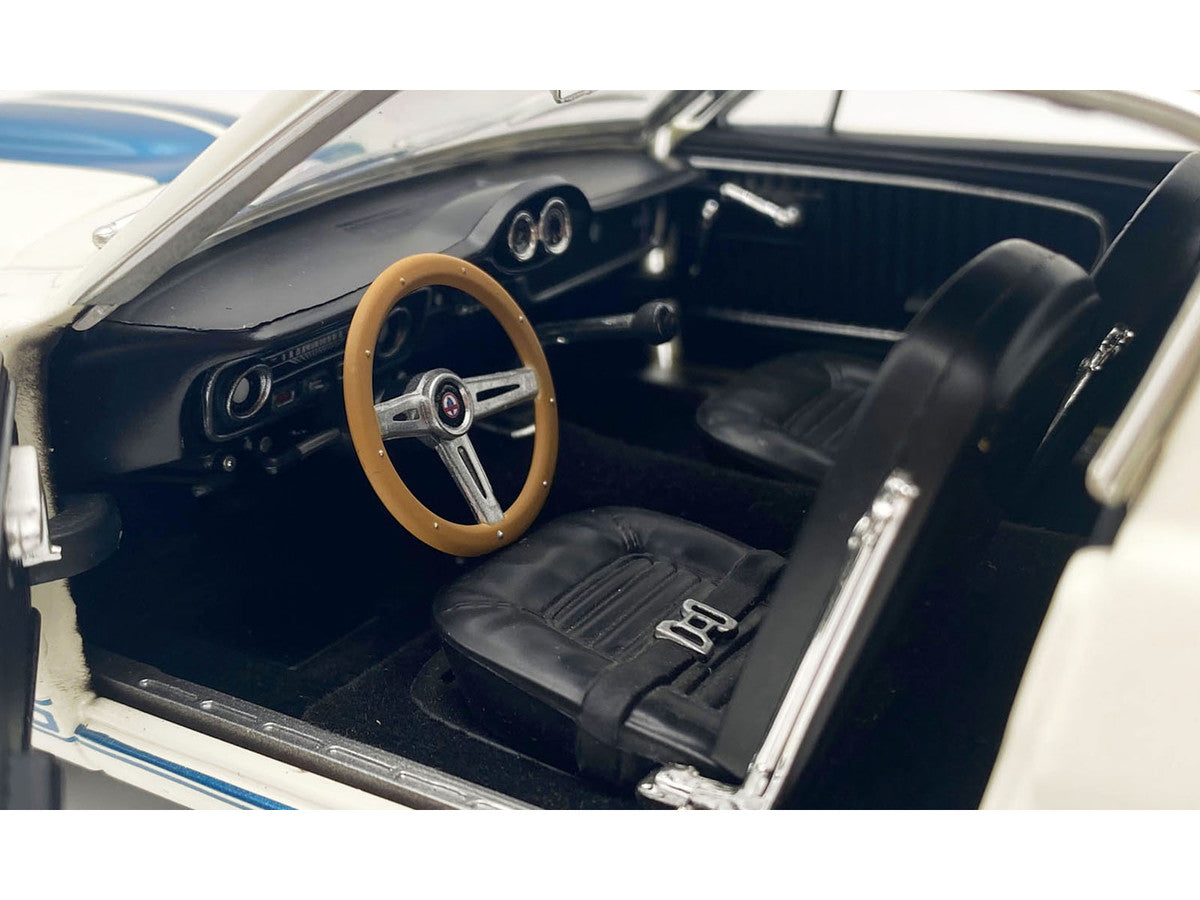 1965 Shelby GT350 "Reynolds Ford" White with Blue Stripes Limited Edition to 204 pieces Worldwide 1/18 Diecast Model Car by ACME Acme