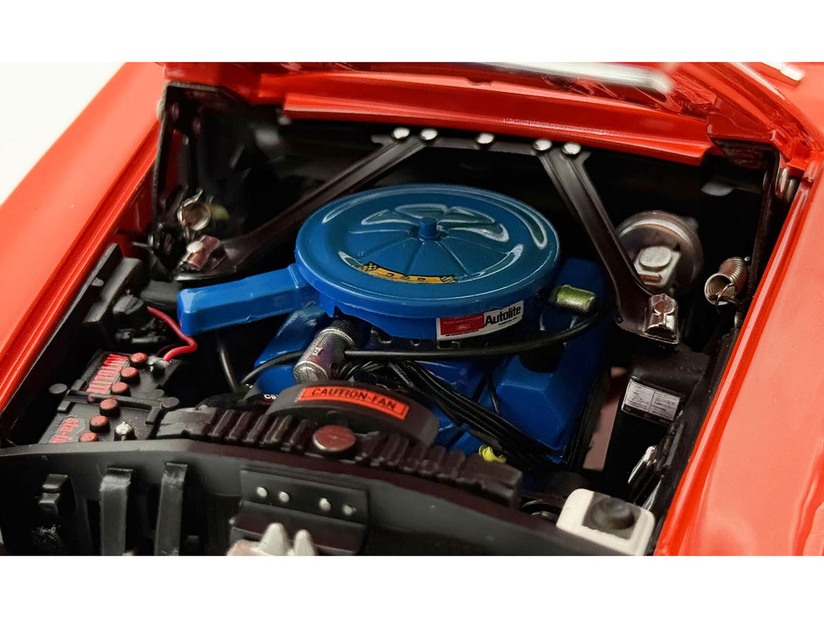 1969 Ford Mustang Limited Edition 600 Flower Power Red Limited Edition to 300 pieces Worldwide 1/18 Diecast Model Car by ACME-1