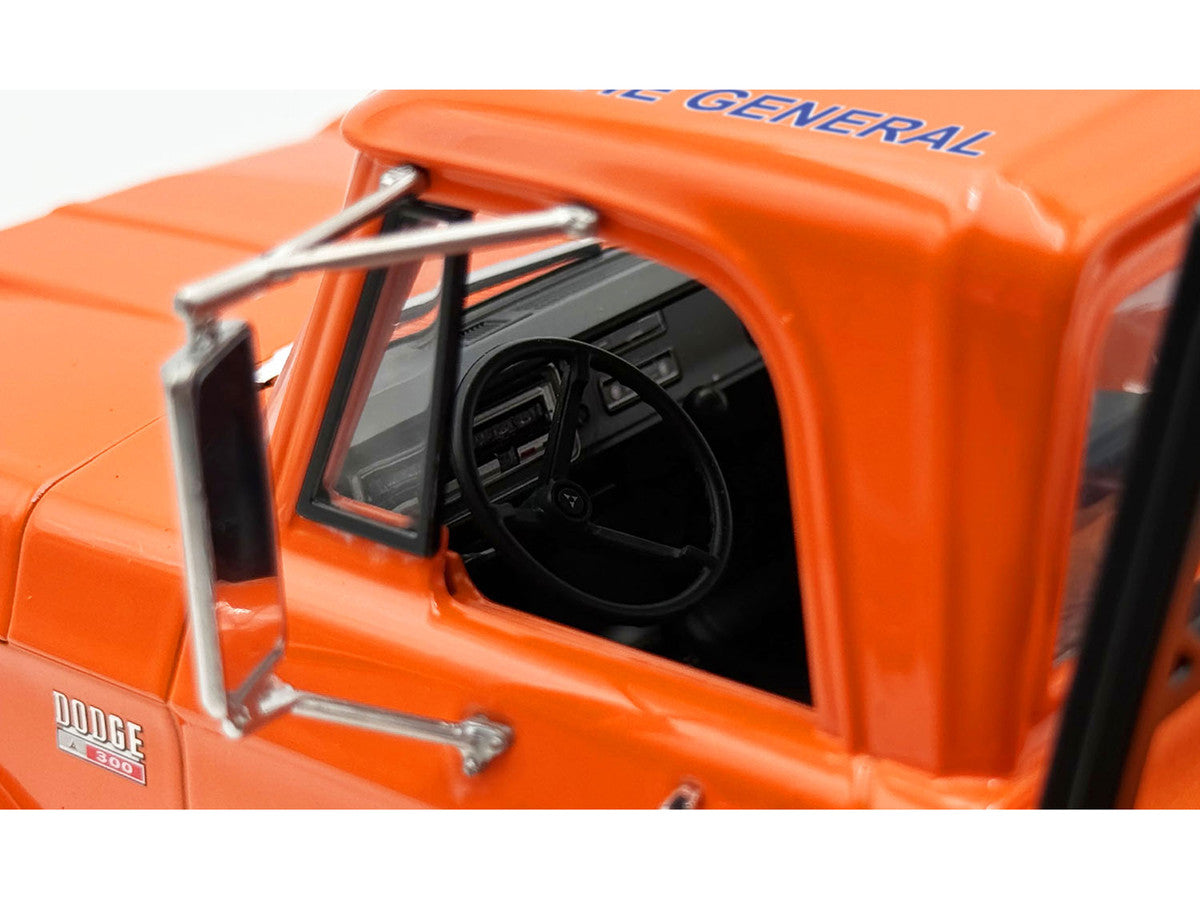 1970 Dodge D-300 Ramp Truck #01 "The General" Orange Limited Edition to 852 pieces Worldwide 1/18 Diecast Model Car by ACME Acme