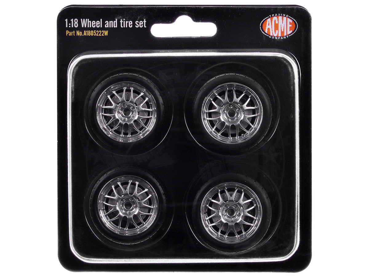 Street Fighter 18" Wheel and Tire Set of 4 pieces from "1968 Pontiac Firebird Street Fighter" for 1/18 Scale Models by ACME-2