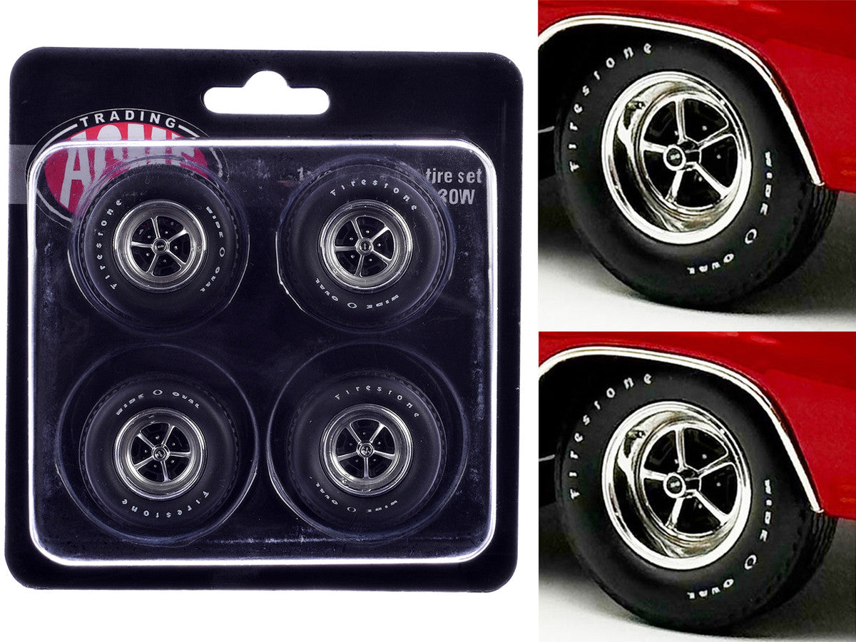 "Super Sport" Wheel and Tire Set of 4 pieces from "1970 Chevrolet Chevelle SS" for 1/18 Scale Models by ACME Acme