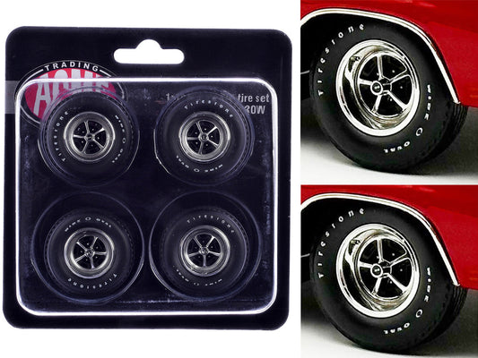 "Super Sport" Wheel and Tire Set of 4 pieces from "1970 Chevrolet Chevelle SS" for 1/18 Scale Models by ACME Acme