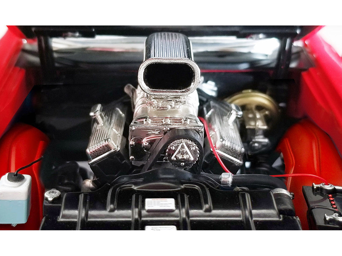 1970 Oldsmobile 442 W30 "W-Machine - Drag Outlaws" Red with White Stripes Limited Edition to 300 pieces Worldwide 1/18 Diecast Model Car by ACME Acme