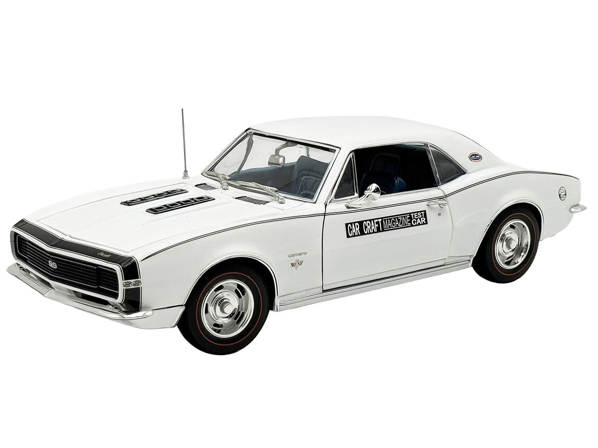 1967 Chevrolet Camaro RS/SS "Car Craft Test Car" White Limited Edition to 180 pieces Worldwide 1/18 Diecast Model Car by ACME-1
