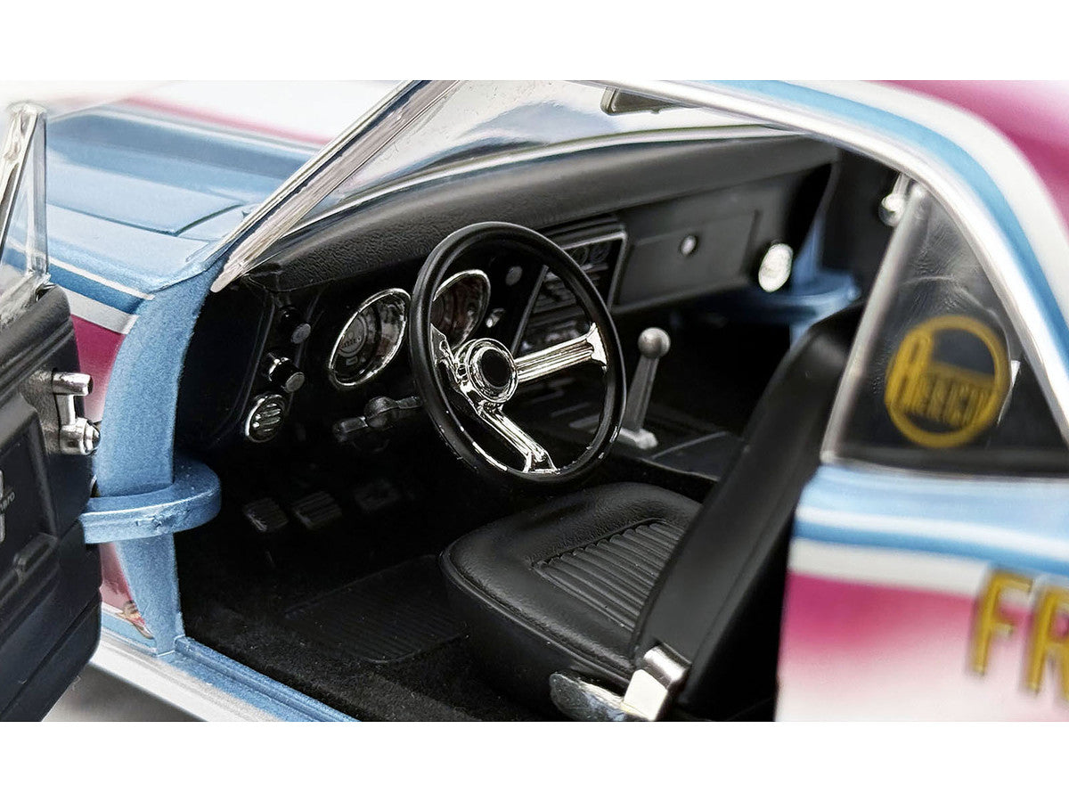 1967 Chevrolet Camaro "Mr. Bardahl Drag Car" Blue Metallic with Red and White Graphics Limited Edition to 312 pieces Worldwide 1/18 Diecast Model Car by ACME-2