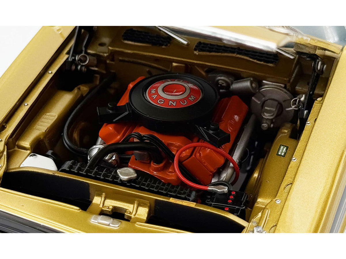 1971 Dodge Challenger R/T GY8 Gold Metallic with Black Stripes and Black Vinyl Top Limited Edition to 360 pieces Worldwide 1/18 Diecast Model Car by ACME-1