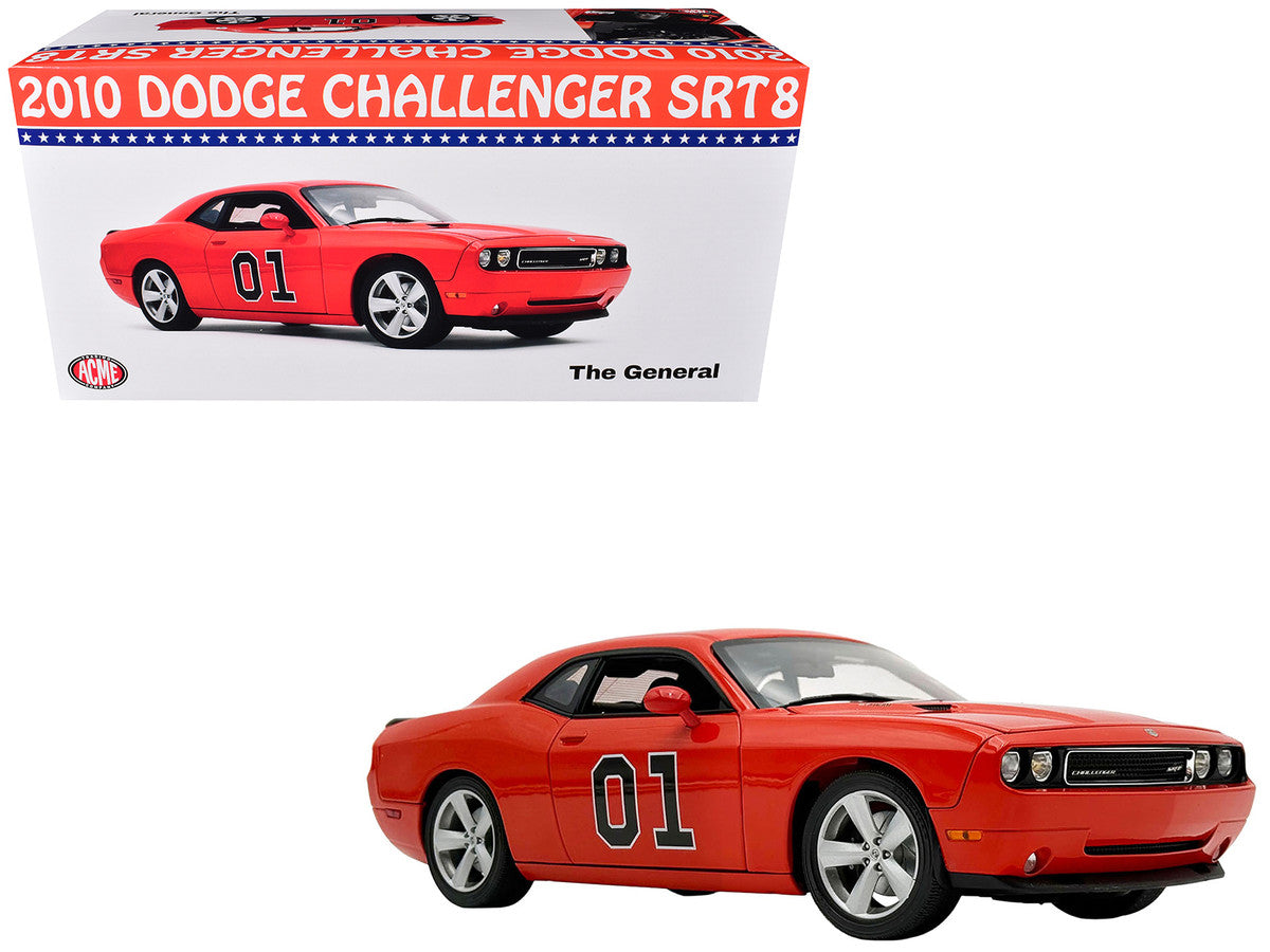2010 Dodge Challenger SRT8 #01 "The General" Orange Limited Edition to 510 pieces Worldwide 1/18 Diecast Model Car by ACME Acme