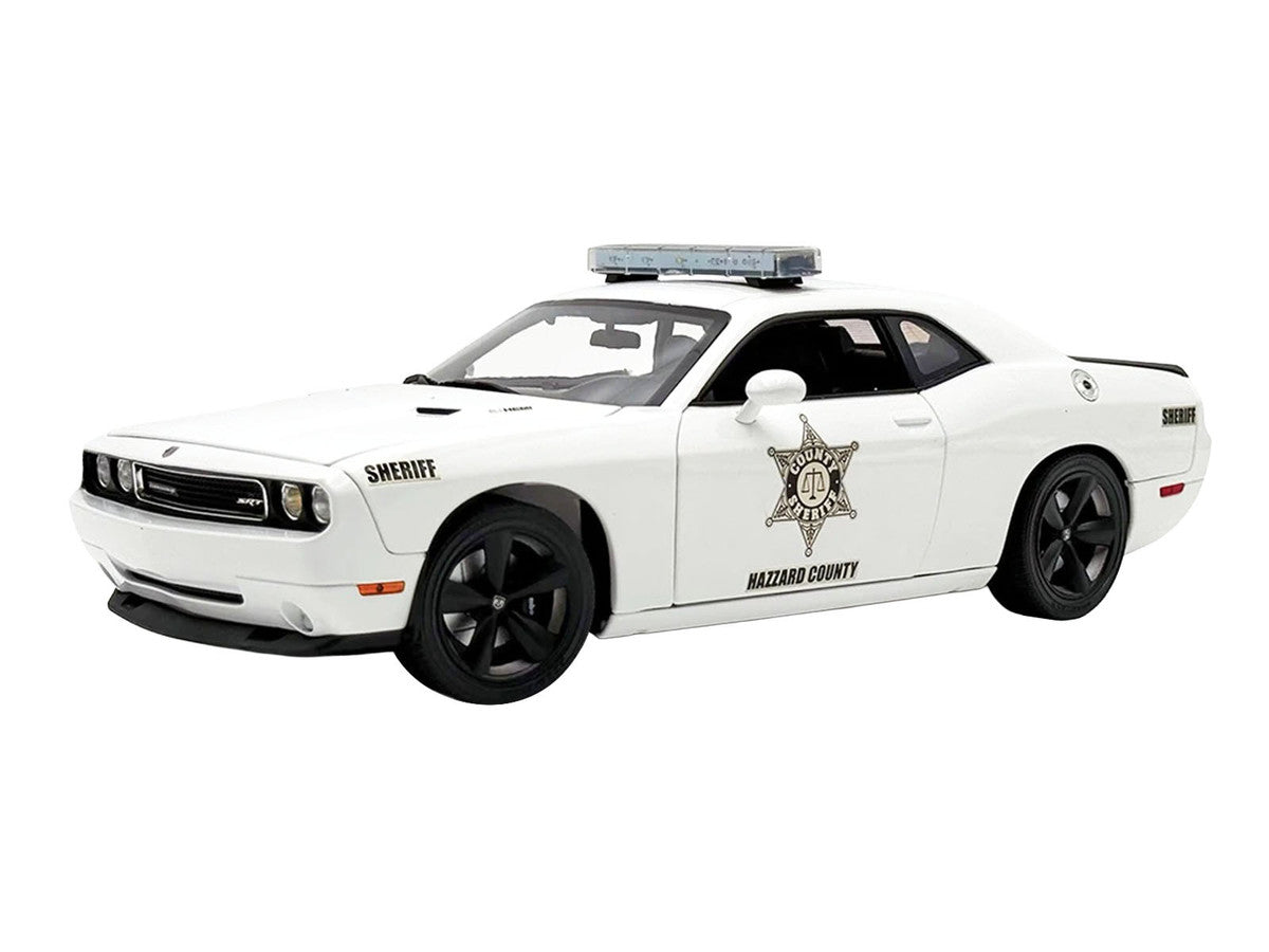 2010 Dodge Challenger SRT8 "Hazzard County Sheriff" White Limited Edition to 300 pieces Worldwide 1/18 Diecast Model Car by ACME Acme