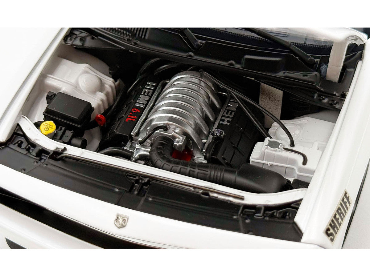 2010 Dodge Challenger SRT8 "Hazzard County Sheriff" White Limited Edition to 300 pieces Worldwide 1/18 Diecast Model Car by ACME Acme