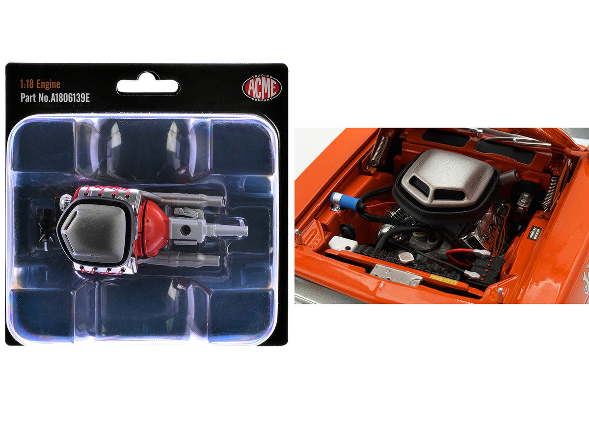 426 HEMI Engine and Transmission Replica from "1970 Plymouth HEMI Cuda" 1/18 Model by ACME Acme