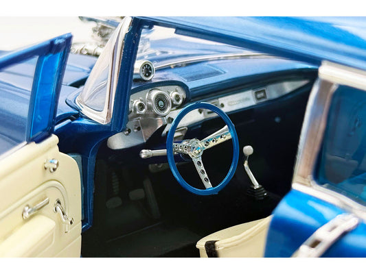 1957 Chevrolet 150 Gasser "High Roller" Blue Metallic Limited Edition to 300 pieces Worldwide 1/18 Diecast Model Car by ACME-1