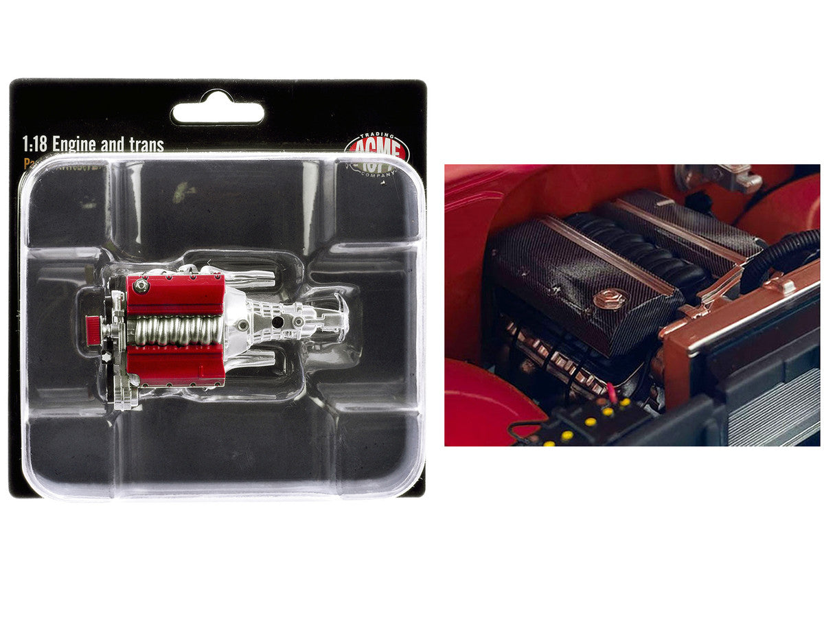 LS3 Engine & Transmission Replica from "1967 Chevrolet C-10 Custom" 1/18 Model by ACME-0