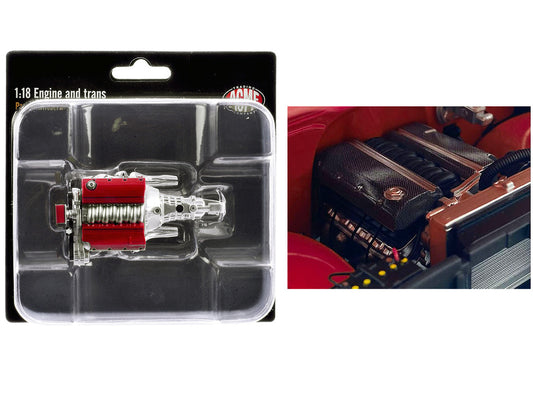 LS3 Engine & Transmission Replica from "1967 Chevrolet C-10 Custom" 1/18 Model by ACME-0