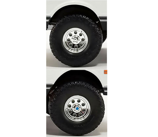 "Offroad" 35" Mag Wheel and Tire Set of 4 pieces from 1971 Chevrolet K5 Blazer for 1/18 Scale Models by ACME Acme