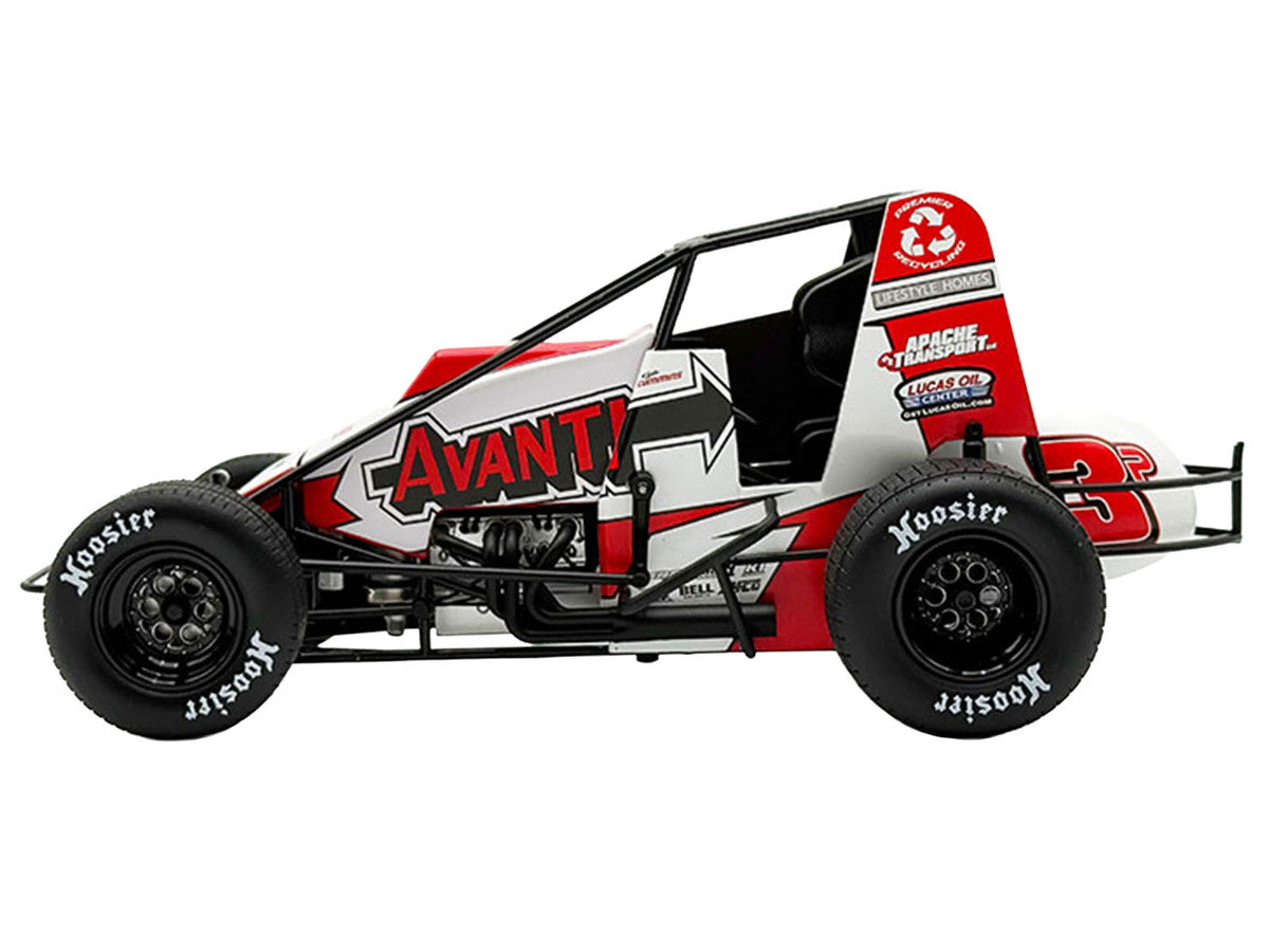 USAC Sprint Car #3P Kyle Cummins "Avanti" Champion "USAC Sprint Car National Championship" (2025) 1/18 Diecast Model Car by ACME-0
