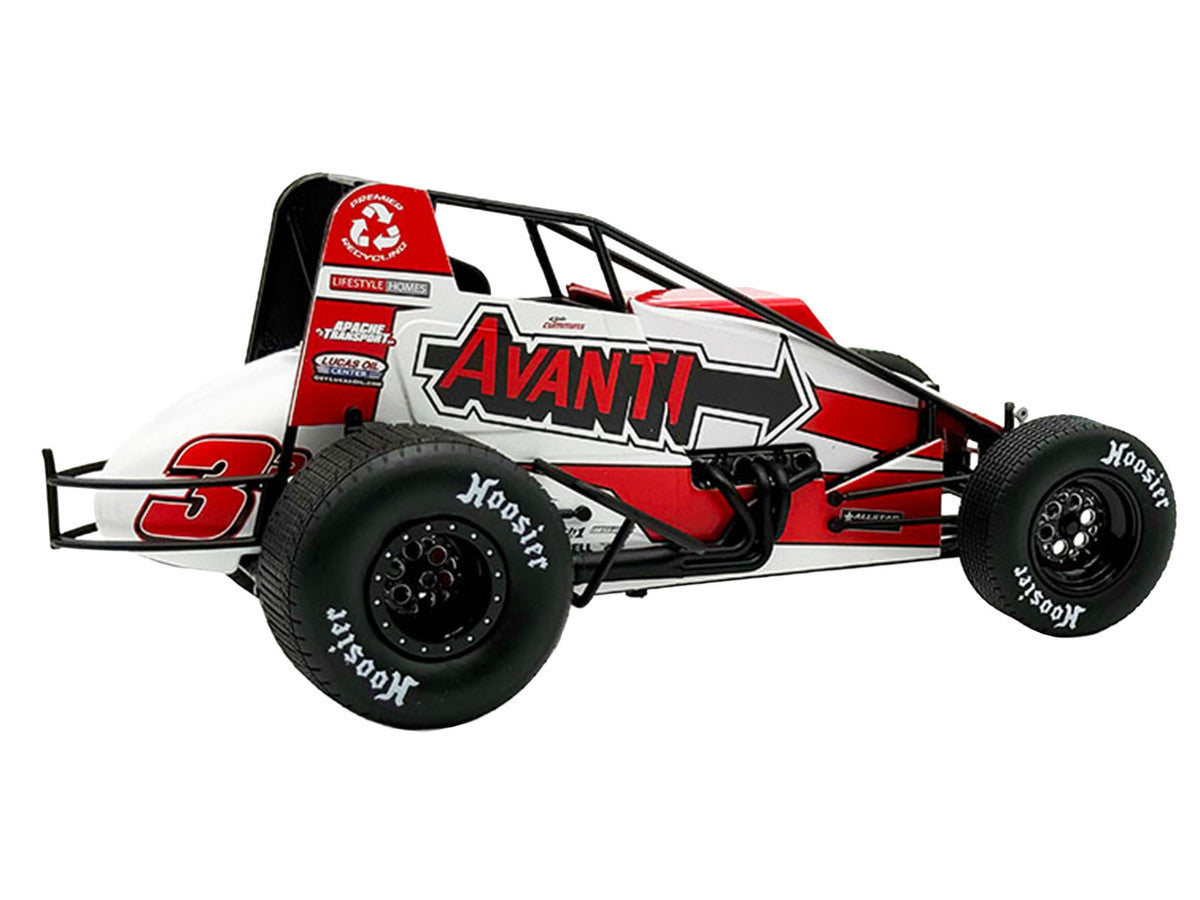 USAC Sprint Car #3P Kyle Cummins "Avanti" Champion "USAC Sprint Car National Championship" (2025) 1/18 Diecast Model Car by ACME-1