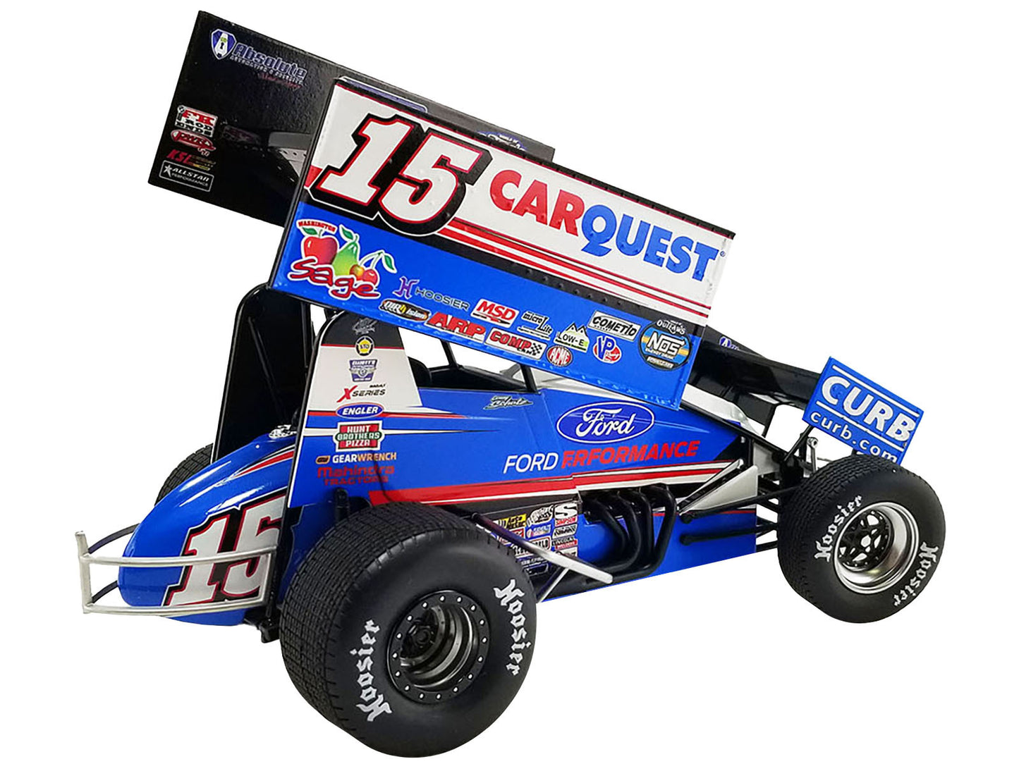 Winged Sprint Car #15 Donny Schatz "Carquest" Curb-Agajanian Racing "World of Outlaws" (2023) 1/18 Diecast Model Car by ACME