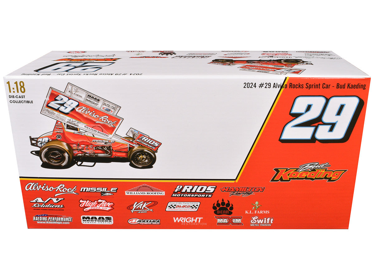 Winged Sprint Car #29 Bud Kaeding "Missile Motorsports" BK Motorsports (2024) 1/18 Diecast Model Car by ACME-0