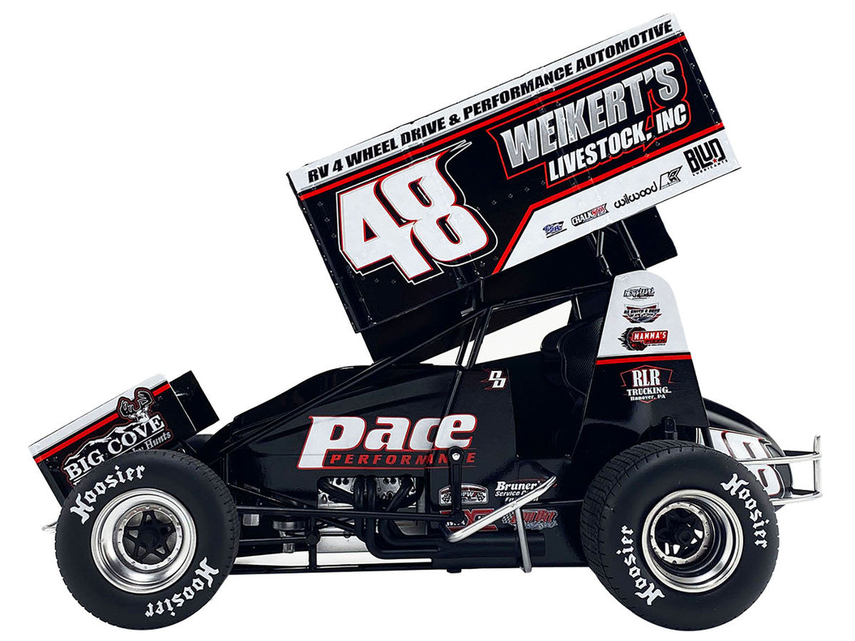 Winged Sprint Car #48 Danny Dietrich "Weikert's Livestock Inc." Gary Kauffman Racing (2024) 1/18 Diecast Model Car by ACME Acme