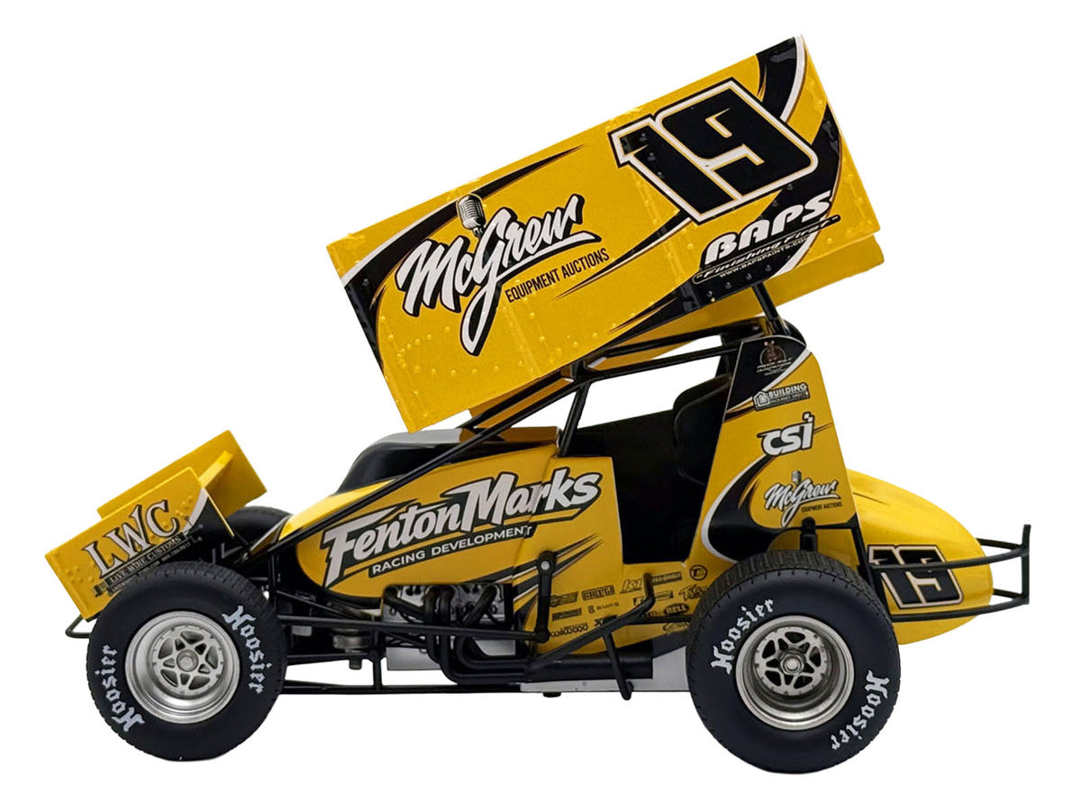 Winged Sprint Car #19 Brent Marks "Fenton Marks Racing" (2026) 1/18 Diecast Model Car by ACME Acme