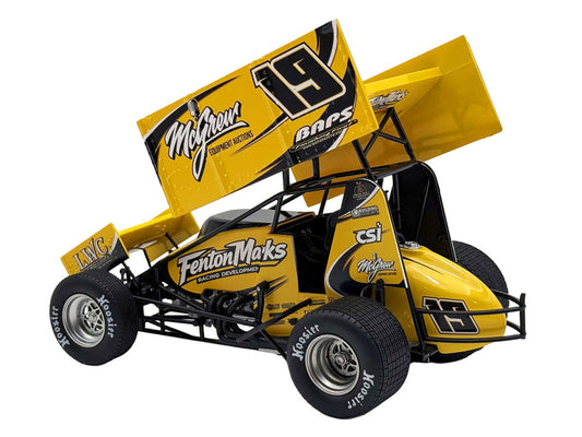Winged Sprint Car #19 Brent Marks "Fenton Marks Racing" (2026) 1/18 Diecast Model Car by ACME Acme