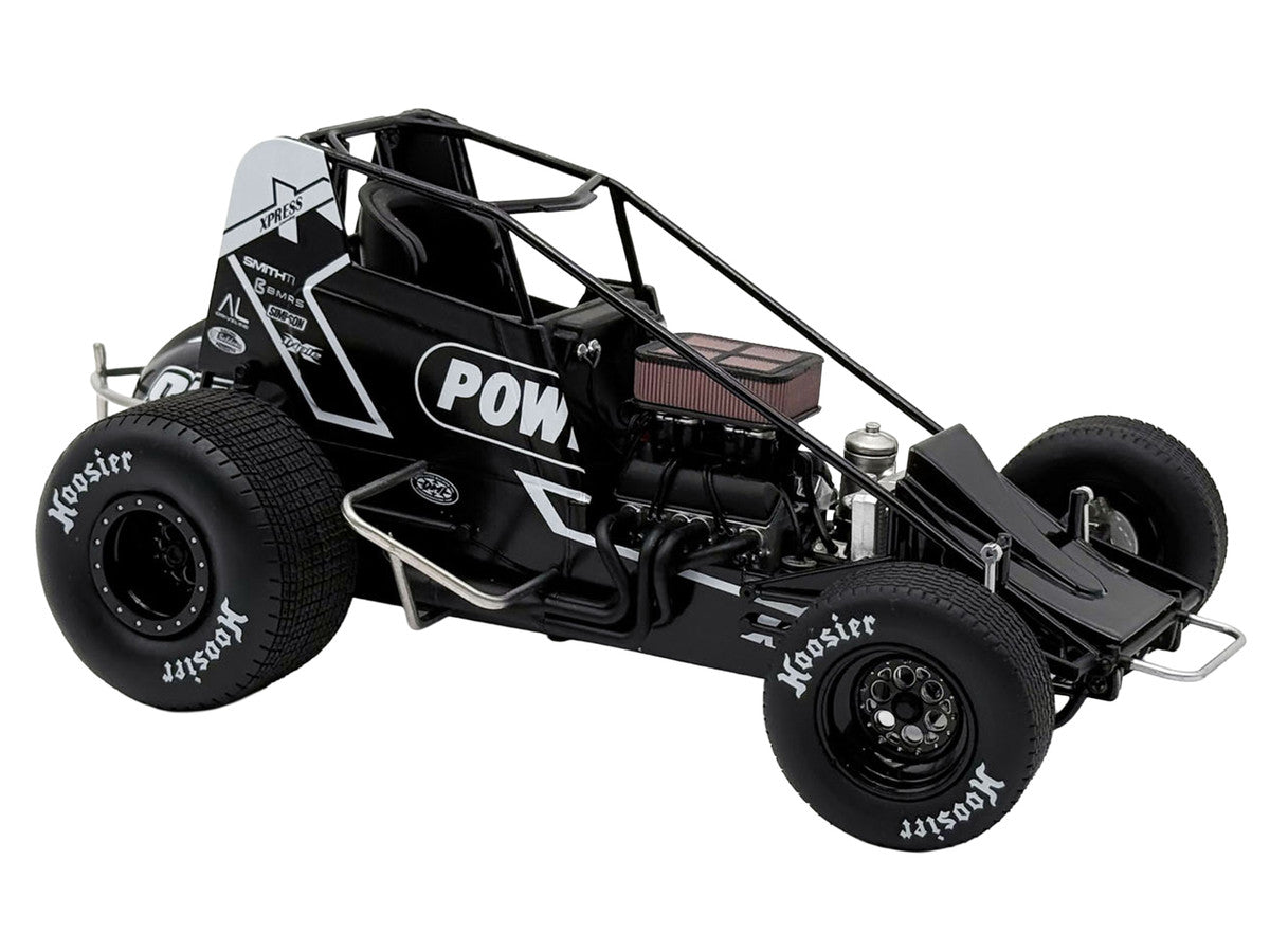 Winged Sprint Car #87 Aaron Reutzel "Power Plus" Black (2026) 1/18 Diecast Model Car by ACME Acme