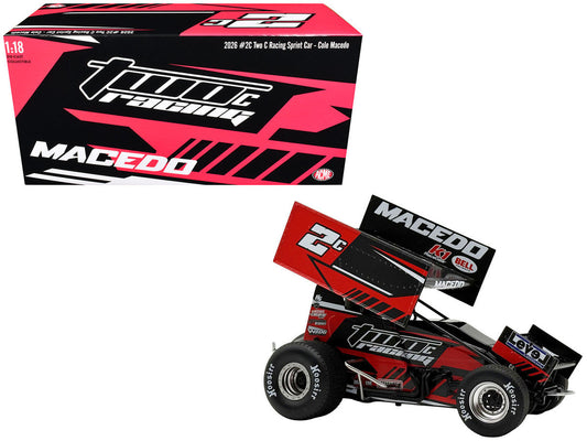 Winged Sprint Car #2C Cole Macedo "Two C Racing" (2026) 1/18 Diecast Model Car by ACME Acme