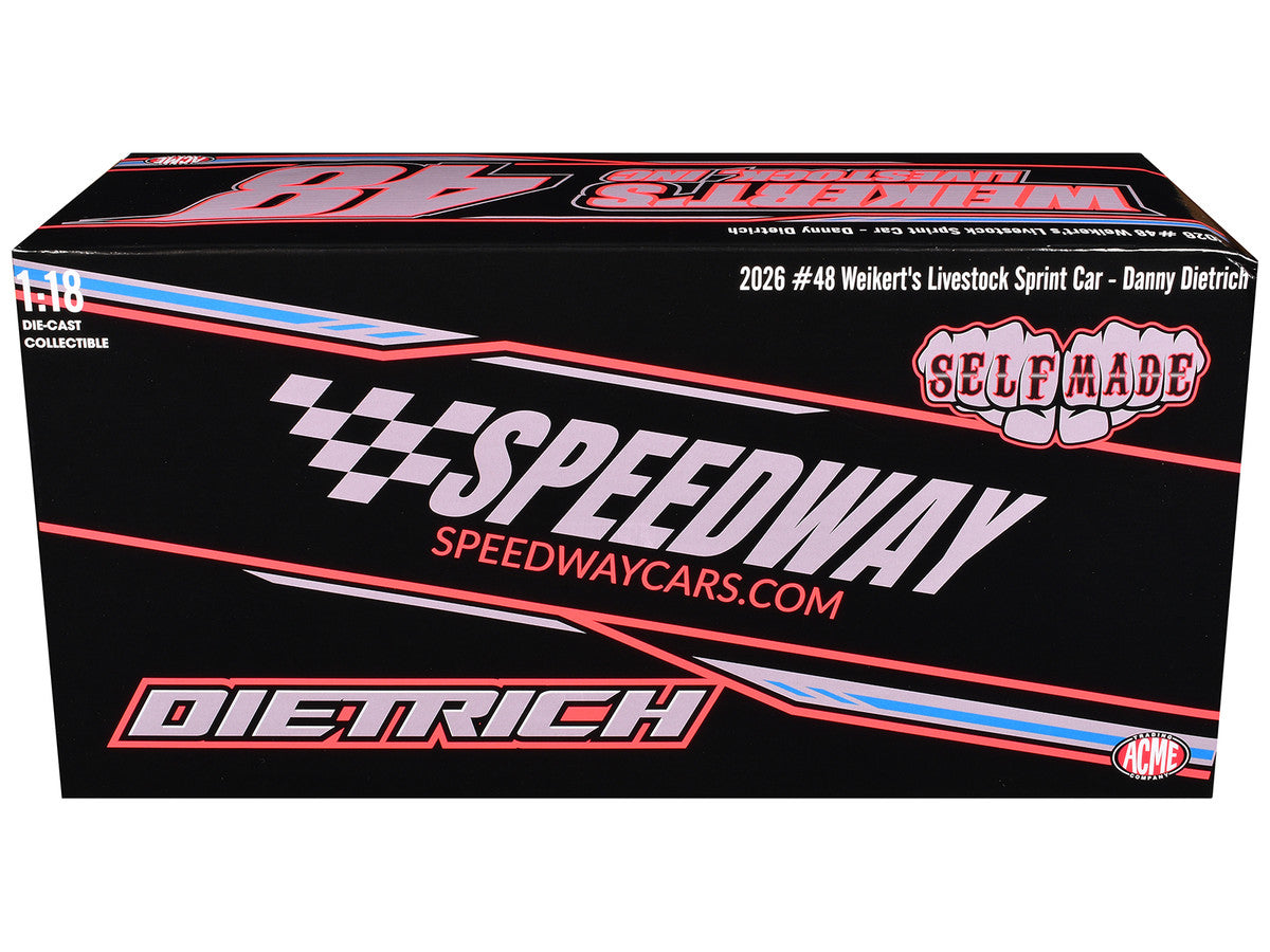 Winged Sprint Car #48 Danny Dietrich "Weikert's Livestock - Speedway Cars" (2026) 1/18 Diecast Model Car by ACME Acme