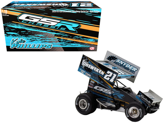 Winged Sprint Car #21 Kyle Phillips "GSR Chassis - Ohsweken Speedway" (2026) 1/18 Diecast Model Car by ACME Acme