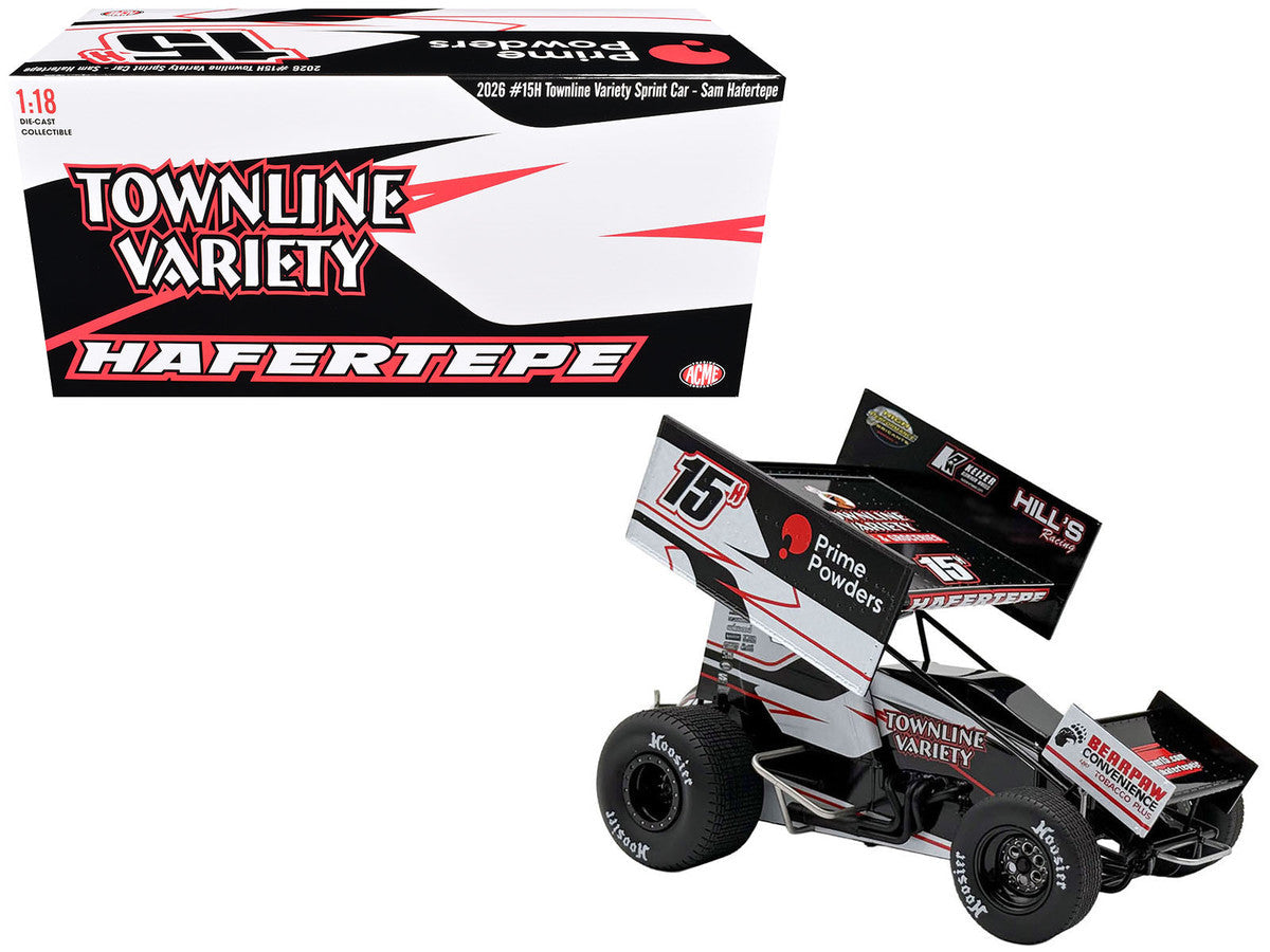 Winged Sprint Car #15H Sam Hafertepe "Townline Variety - Prime Powders" (2026) 1/18 Diecast Model Car by ACME Acme