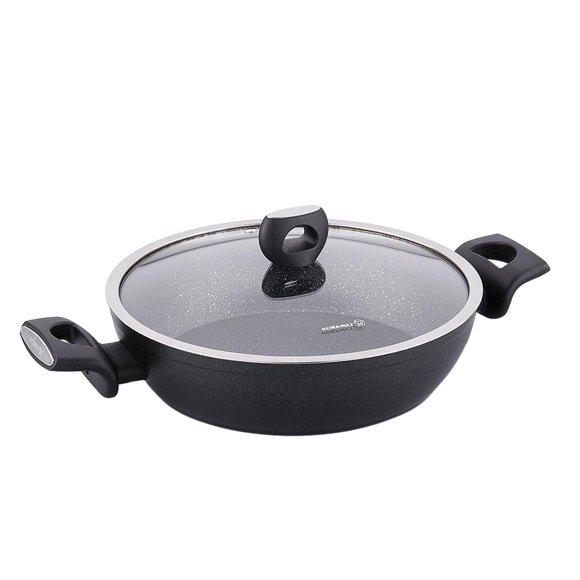 Korkmaz Nora 2 Piece 3 Liter Alumium Nonstick Low Casserole Dish with Lid W2B