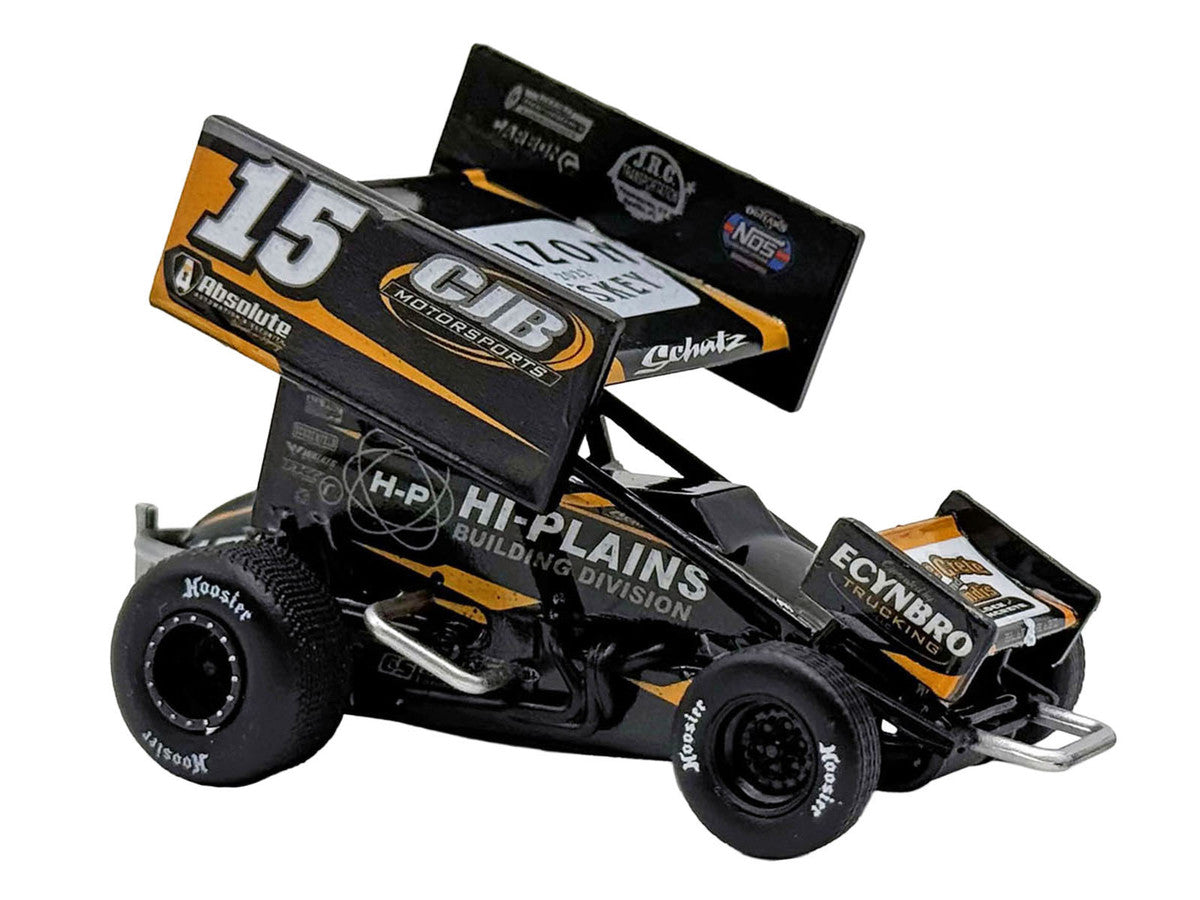 Winged Sprint Car #15 Donny Schatz "CJB Motorsports - Hi-Plains Building Division" Black (2026) 1/50 Diecast Model Car by ACME Acme