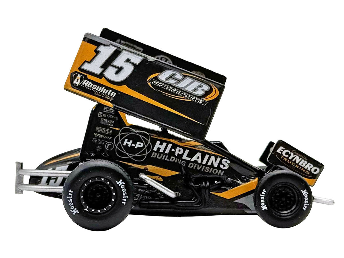 Winged Sprint Car #15 Donny Schatz "CJB Motorsports - Hi-Plains Building Division" Black (2026) 1/50 Diecast Model Car by ACME Acme