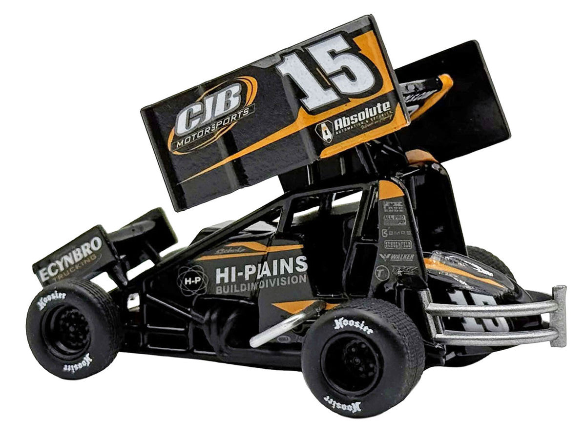Winged Sprint Car #15 Donny Schatz "CJB Motorsports - Hi-Plains Building Division" Black (2026) 1/50 Diecast Model Car by ACME Acme