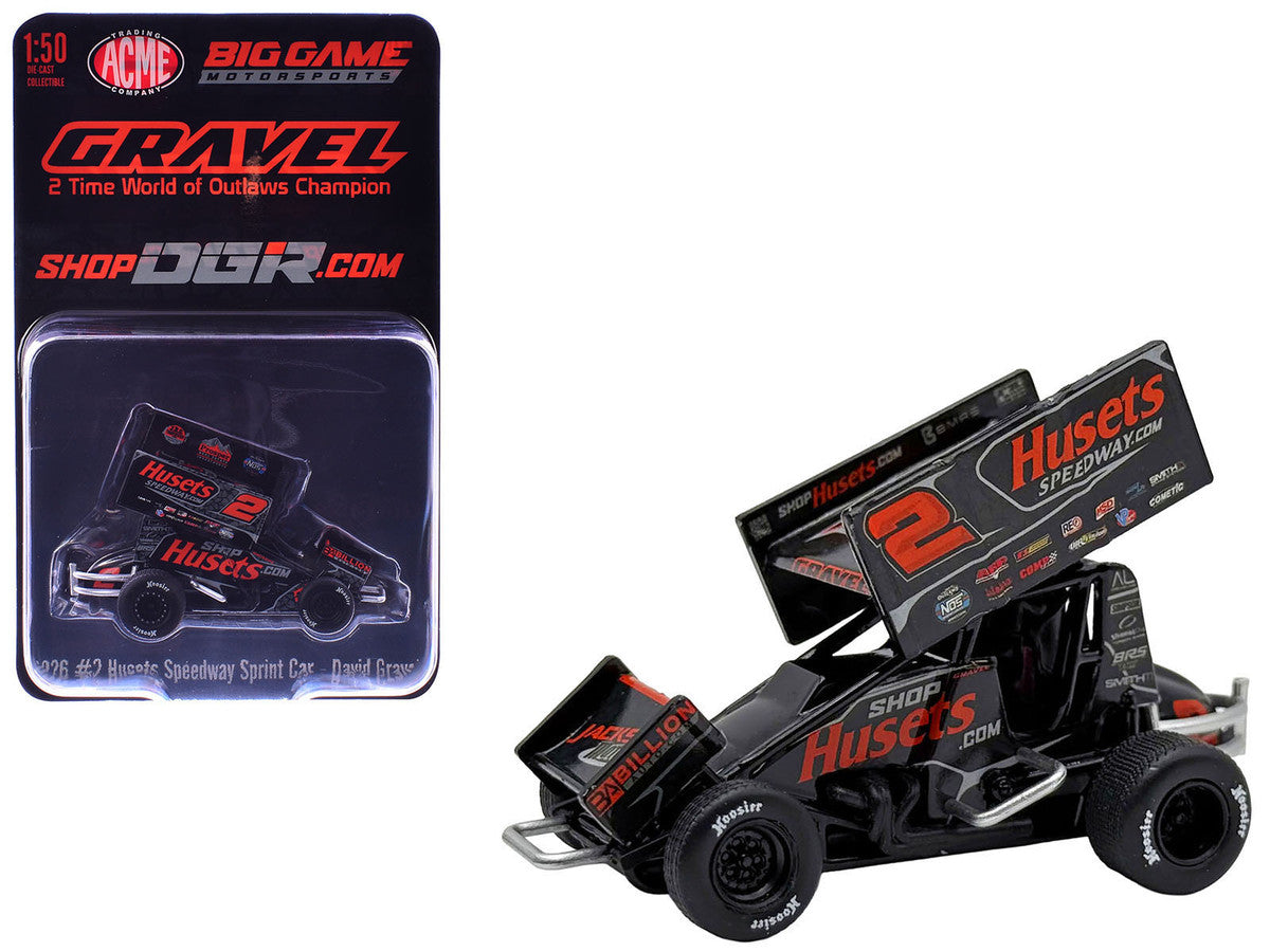 Winged Sprint Car #2 David Gravel "Husets Speedway - Big Game Motorsports" (2026) 1/50 Diecast Model Car by ACME Acme