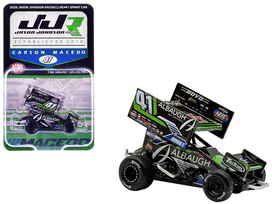 Winged Sprint Car #41 Carson Macedo "Albaugh" Jason Johnson Racing (2026) 1/50 Diecast Model Car by ACME Acme