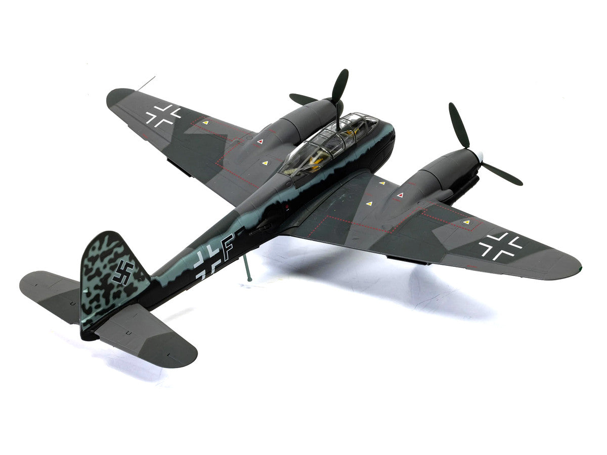 Messerschmitt Me 410A-1 Aircraft "U5+FE Lt. Rudolf Abrahamczik 14./KG.2 Laon-Athies Airfield France" (1943) German Luftwaffe "The Aviation Archive" Series 1/72 Diecast Model Car by Corgi Corgi