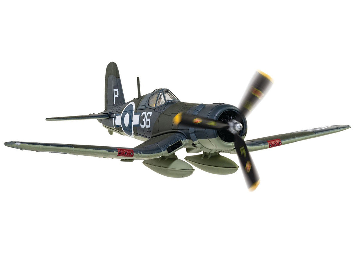 Vought Corsair Mk. II Fighter Aircraft "JT537 1836 Naval Air Squadron HMS Victorious Battle of Okinawa" (1945) British Royal Navy Fleet Air Arm "The Aviation Archive" Series 1/72 Diecast Model by Corgi Corgi