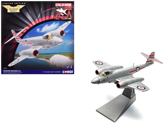 Gloster Meteor F.8 Aircraft "WH480/M Sqn Ldr John ‘Dusty’ Miller DFC No.41 Squadron Biggin Hill" (1951) Royal Air Force "The Aviation Archive" Series 1/72 Diecast Model Car by Corgi Corgi