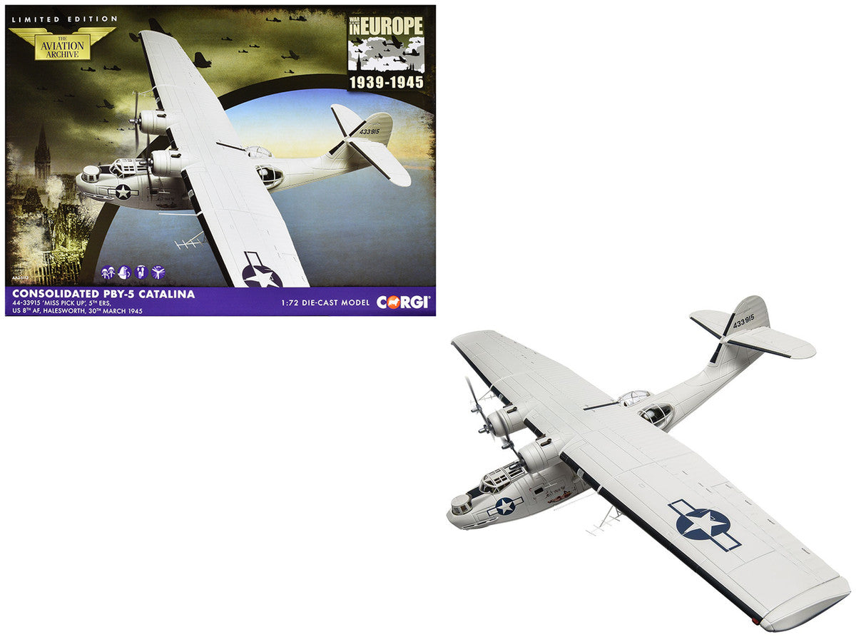 Consolidated PBY-5 Catalina Patrol Aircraft "Miss Pick Up 5th ERS 8th AF Halesworth" (1945) United States Army Air Forces "The Aviation Archive" Series 1/72 Diecast Model by Corgi-0