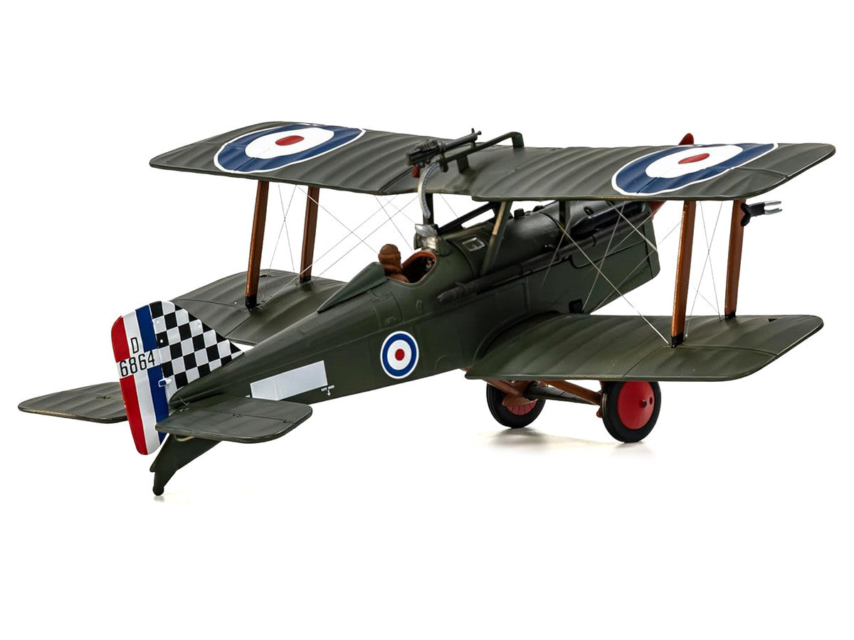 Royal Aircraft Factory SE5a Biplane Aircraft "D6864 Major Keith Logan Caldwell No. 74 Squadron Clairmarais South Aerodrome" (1918) Royal Air Force "The Aviation Archive" Series 1/48 Diecast Model by Corgi-1