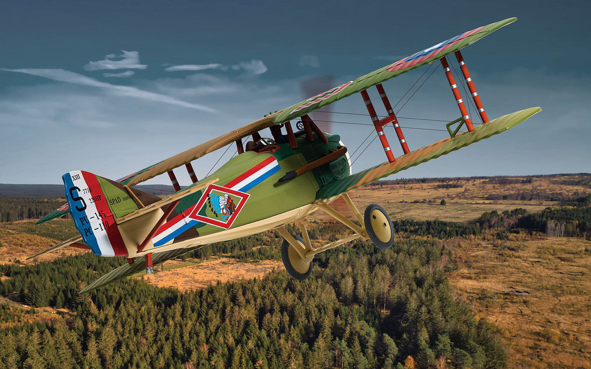 SPAD S.XIII Aircraft "Captain Robert Soubiran 103rd Aero Squadron USAS Foucaucourt Aerodrome France" (1918) United States Army Air Service "The Aviation Archive" Series 1/48 Diecast Model by Corgi-1