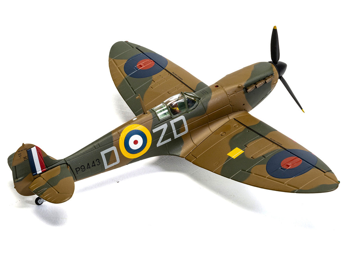 Supermarine Spitfire MkI Fighter Aircraft "P9443 ZD-D Flight Lieutenant Douglas Bader No. 222 Squadron Battle of Britain" (1940) Royal Air Force "The Aviation Archive" Series 1/72 Diecast Model by Corgi-2